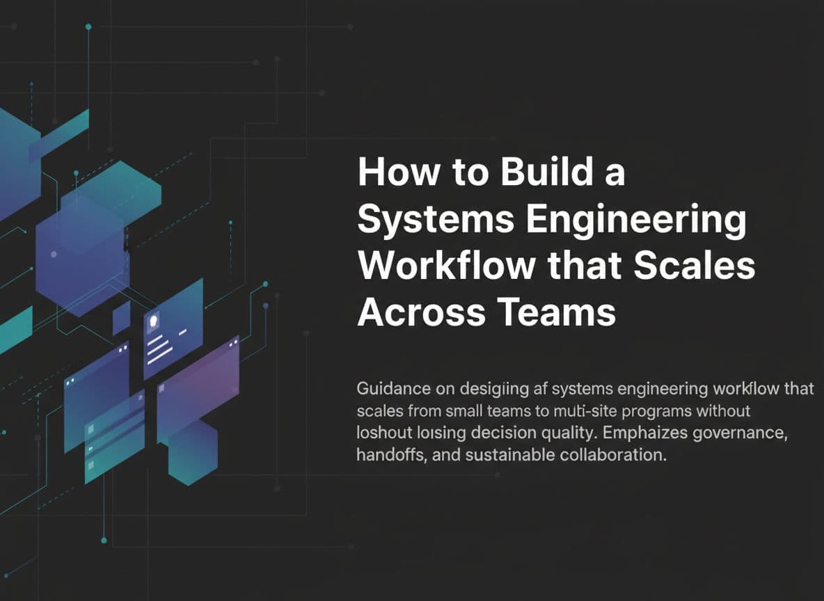 How to Build a Systems Engineering Workflow that Scales Across Teams