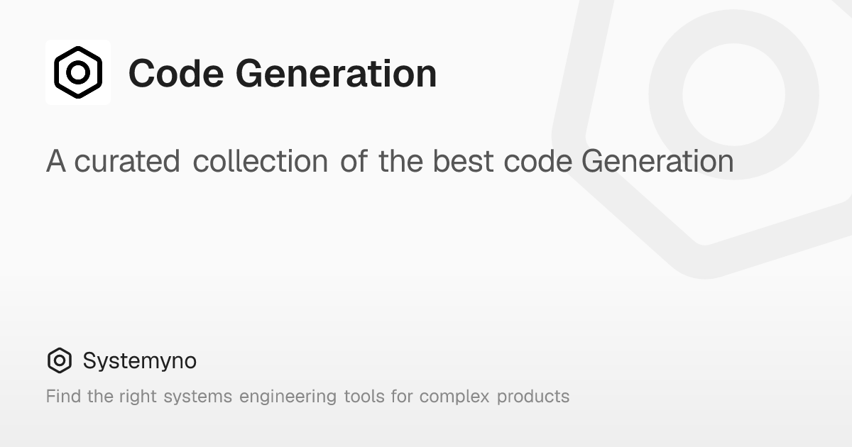 Code Generation – Systemyno