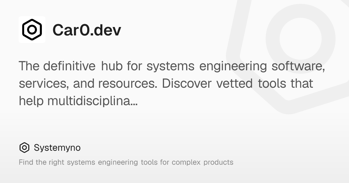Car0.dev: Build automotive software and AI experiences – Systemyno