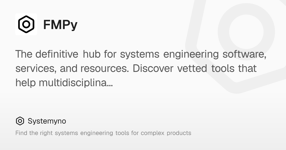 FMPy: Simulate FMUs in Python with comprehensive support – Systemyno